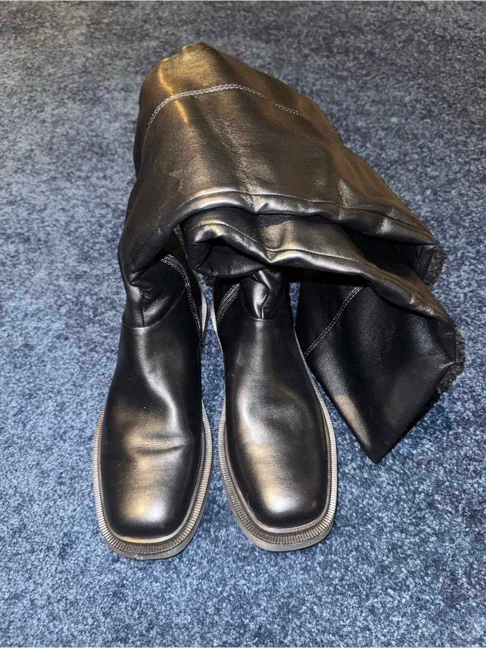 Franco Sarto Women’s Black Over-the-Knee Leather Boots